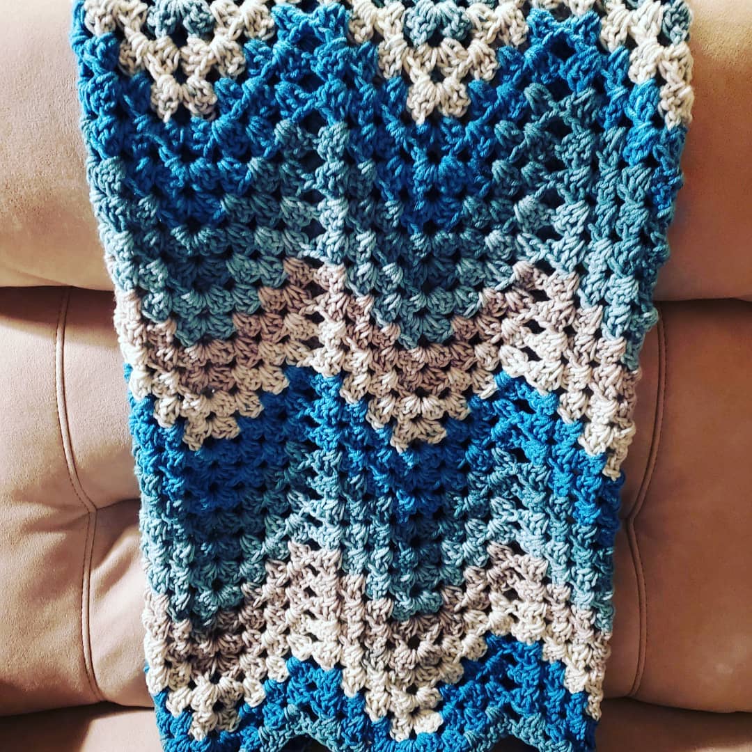 Blue and White Table Runner